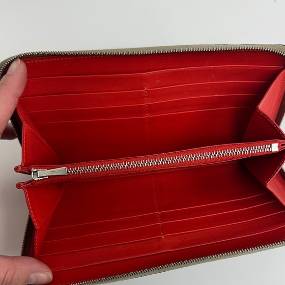 Celine Taupe Leather Wallet - Picture 5 of 9